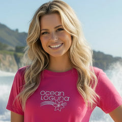 Ocean Laguna Iconic Wave and Flower Logo Tees