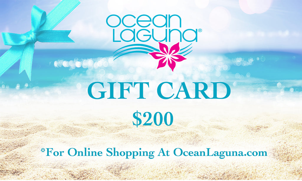 A Gift Card from Ocean Laguna for shopping on Oceanlaguna website great gift idea