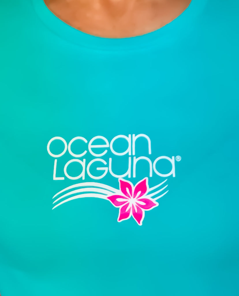 Ocean Laguna Aqua Logo T shirt Made in USA