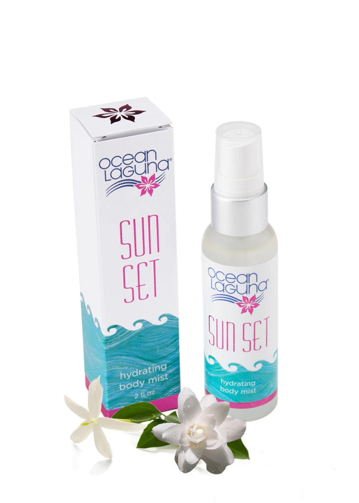 Ocean Laguna SUNSET Body Mist with jasmine tuberose  flowers
